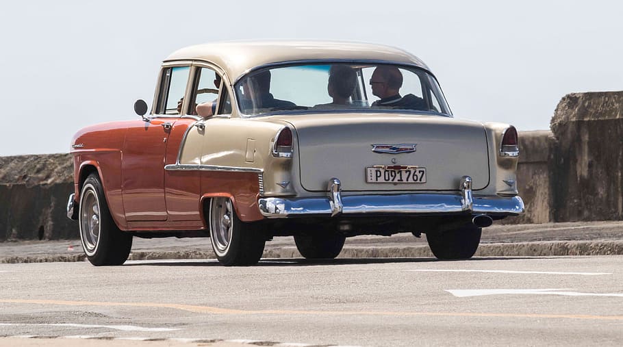 cuba, havana, car, classic, malecon, almendronl, mode of transportation HD wallpaper