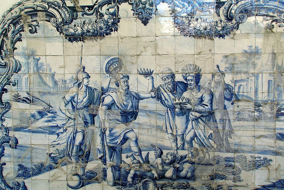 Bahia, São Francisco Church, Convent, cloister, azulejos, ceramic, HD wallpaper