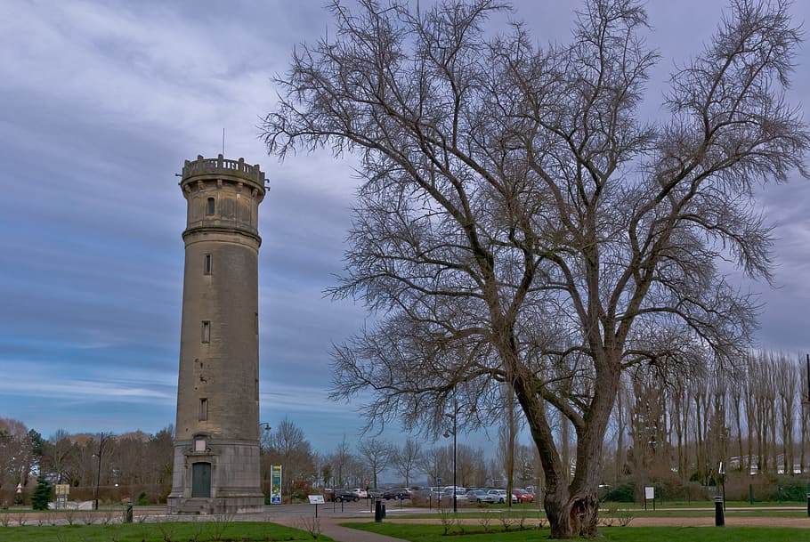 tree, outdoor, tower, architecture, park, france, honfleur HD wallpaper