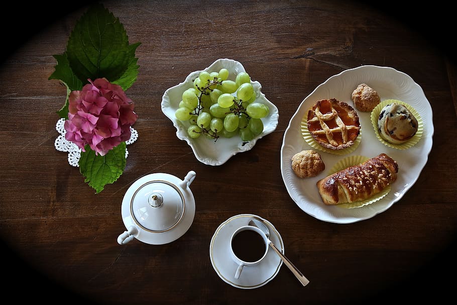 Breakfast, Coffee, Biscuits, Drink, Cup, food and drink, indoors HD wallpaper