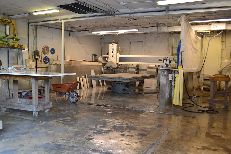 fabrication, ridgefield, bright, indoors, table, flooring, industry HD wallpaper