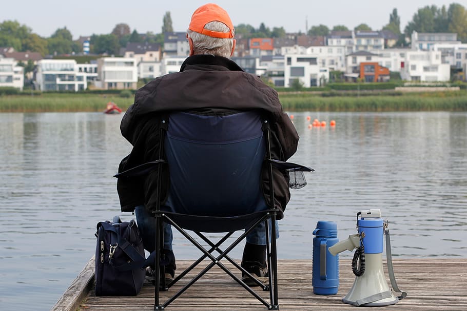 referee, lake, megaphone, speakers, announcement, water sports HD wallpaper