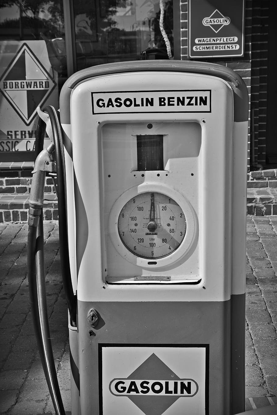 gas pump, petrol stations, oldtimer, refuel, historically, traffic, HD wallpaper