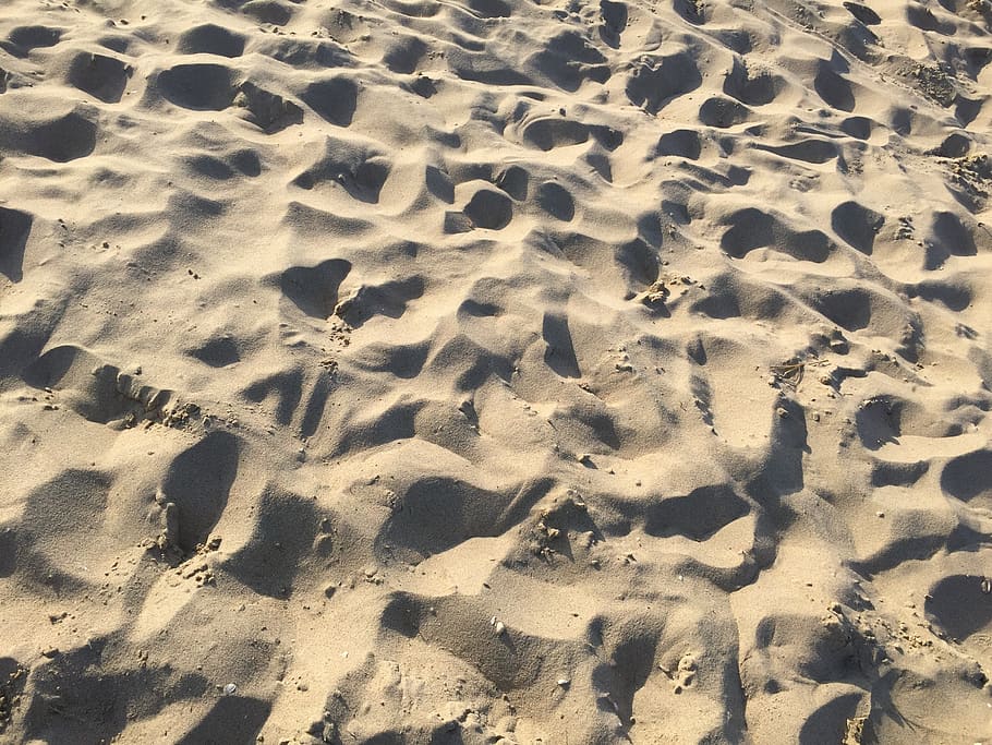 sand, beach, footsteps, land, full frame, backgrounds, nature HD wallpaper