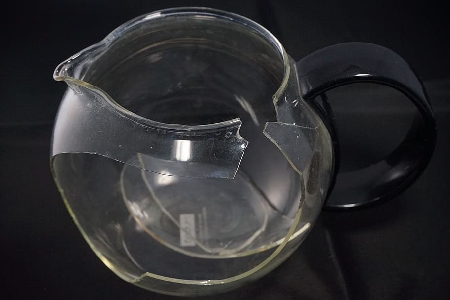 Teapot, Broken, Glass, Fragmented, glass breakage, splitter HD wallpaper