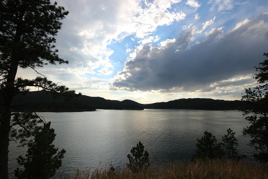 Lake, Sunset, Clouds, Nature, Water, landscape, cloud - sky HD wallpaper