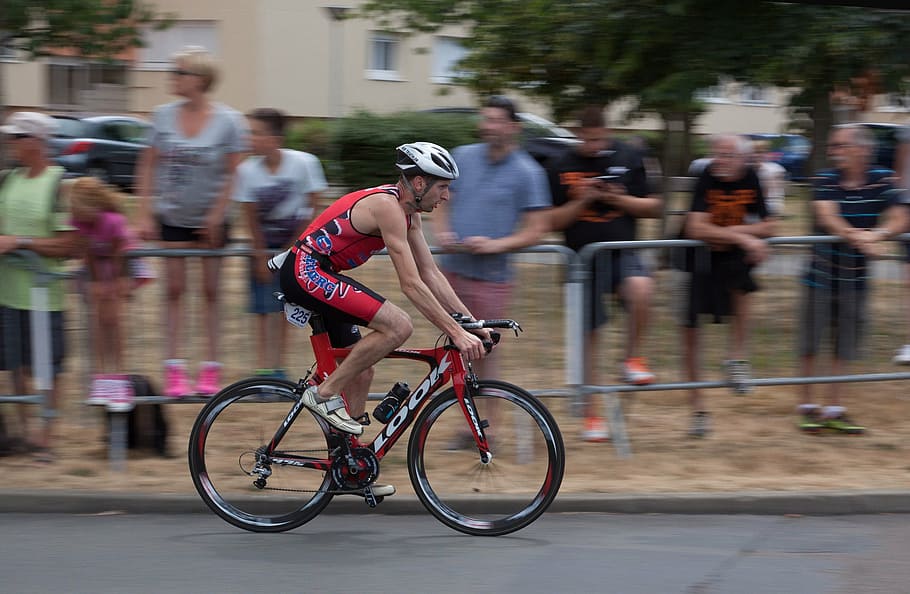 race, cyclist, le mans, bicycle, competition, sports race, motion HD wallpaper