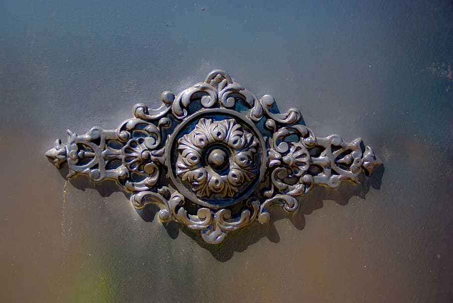 ornament, door, metal, no people, close-up, security, design HD wallpaper