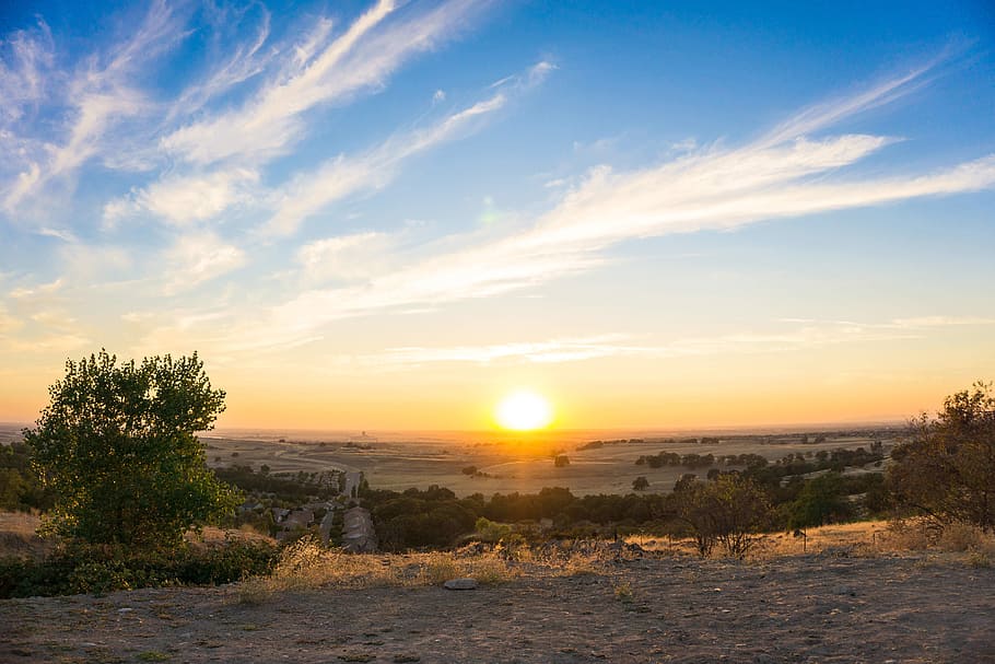 sky, clouds, sunset, sunrise, sunlight, sunshine, summer, nature HD wallpaper