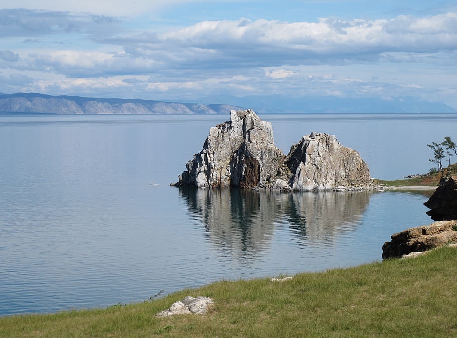 Siberia, Shaman, Rock, baikalsee, shaman rock, baikal mountains, HD wallpaper