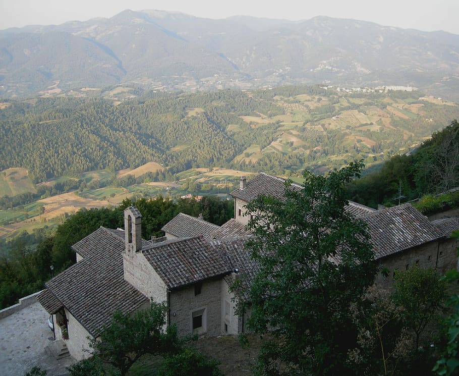 Hermitage, Narni, speco, mountain, mountain range, architecture HD wallpaper