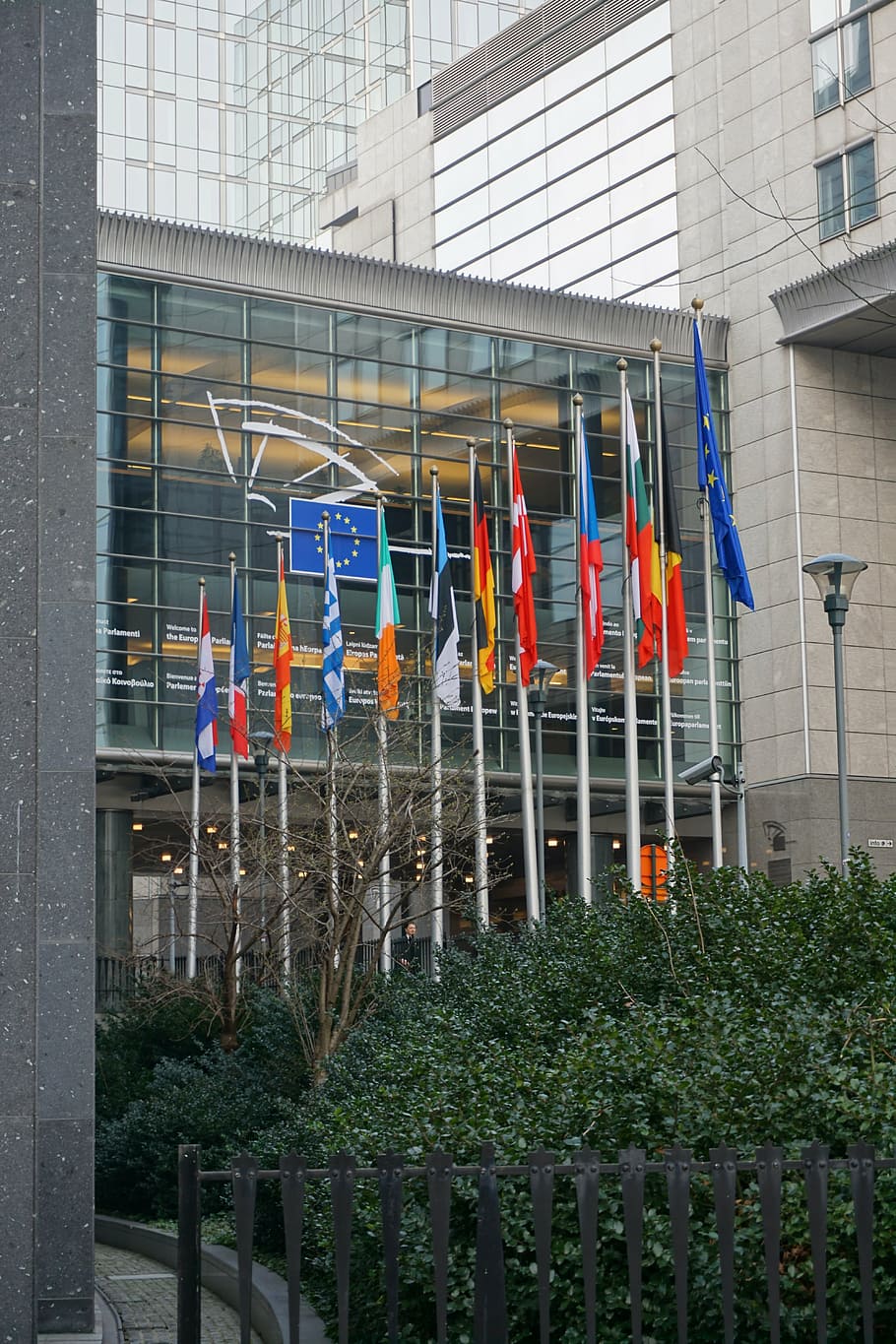 eu, brussels, parliament, flags, europe, union, architecture HD wallpaper