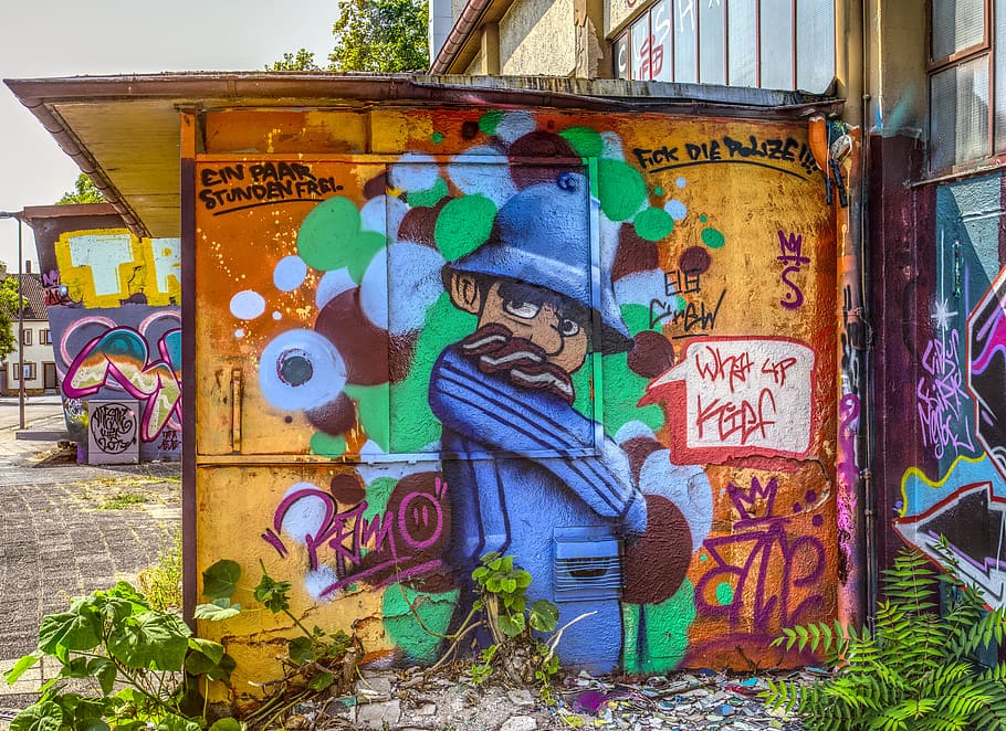 graffiti, wall, art, creativity, facade paint, sprayer, colorful HD wallpaper