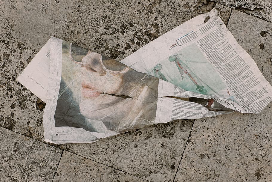 Crumpled newspaper, abstract, objects, currency, mail, communication HD wallpaper
