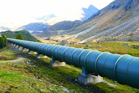 HD wallpaper: blue metal tunnel, Pipeline, Tube, pressure water line, guide  | Wallpaper Flare