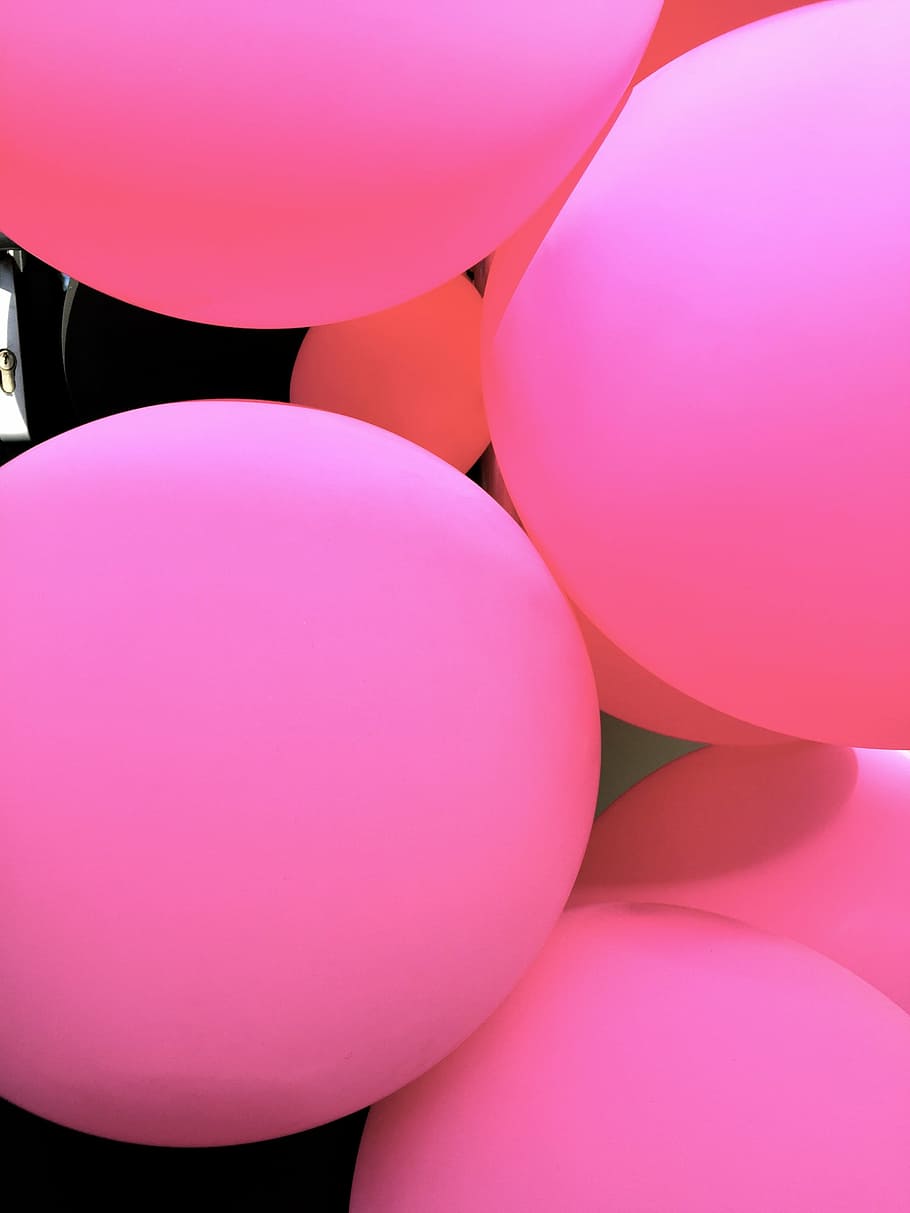 balloons, texture, background, pink, bright, form, abstract HD wallpaper