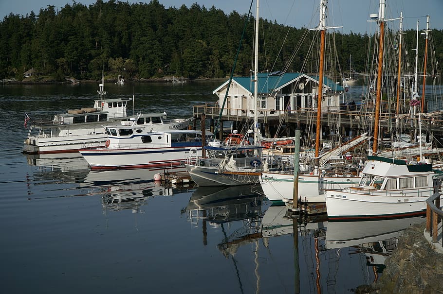 HD wallpaper: boat, harbour, water, dock, washington state, sea ...