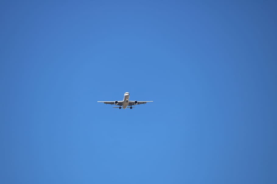 Airplane Alajuela, white airplane on air, sky, aircraft, jet HD wallpaper