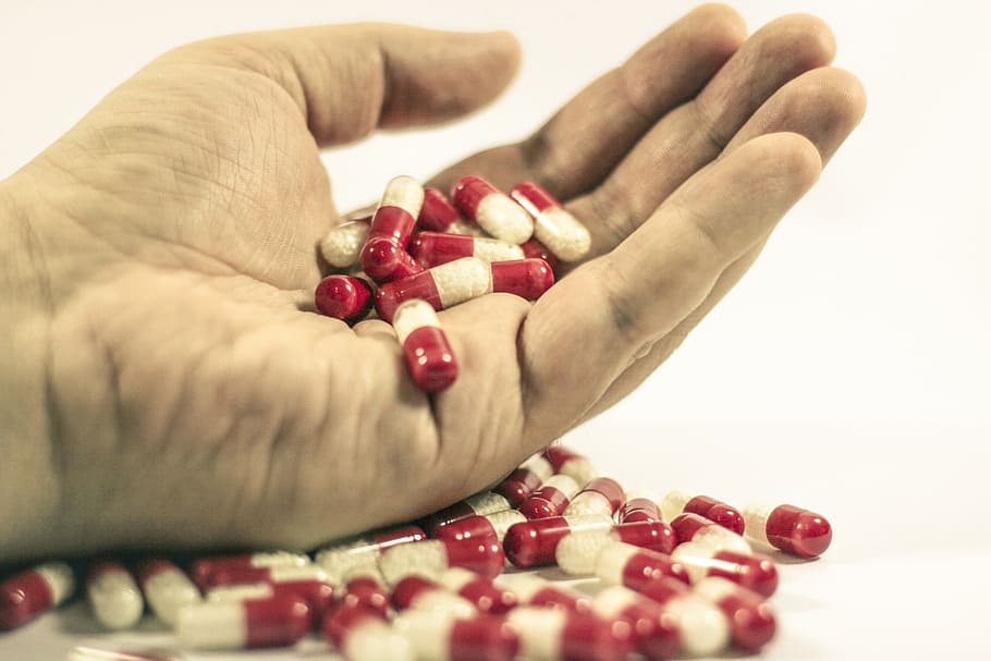 red-and-white medicine pills, cure, drug, cold, dose, the disease HD wallpaper