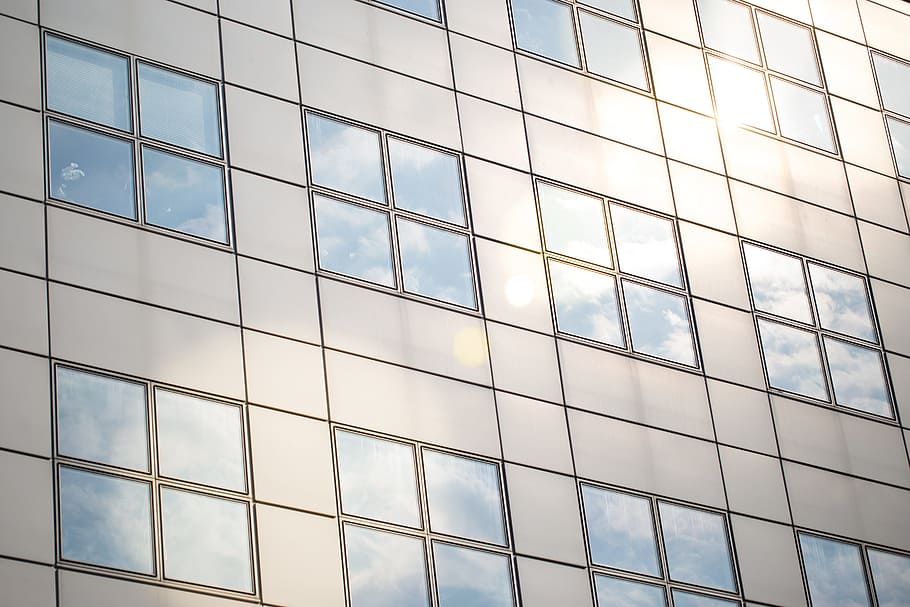 Windows, Reflection, Clouds, Glass, architecture, building HD wallpaper