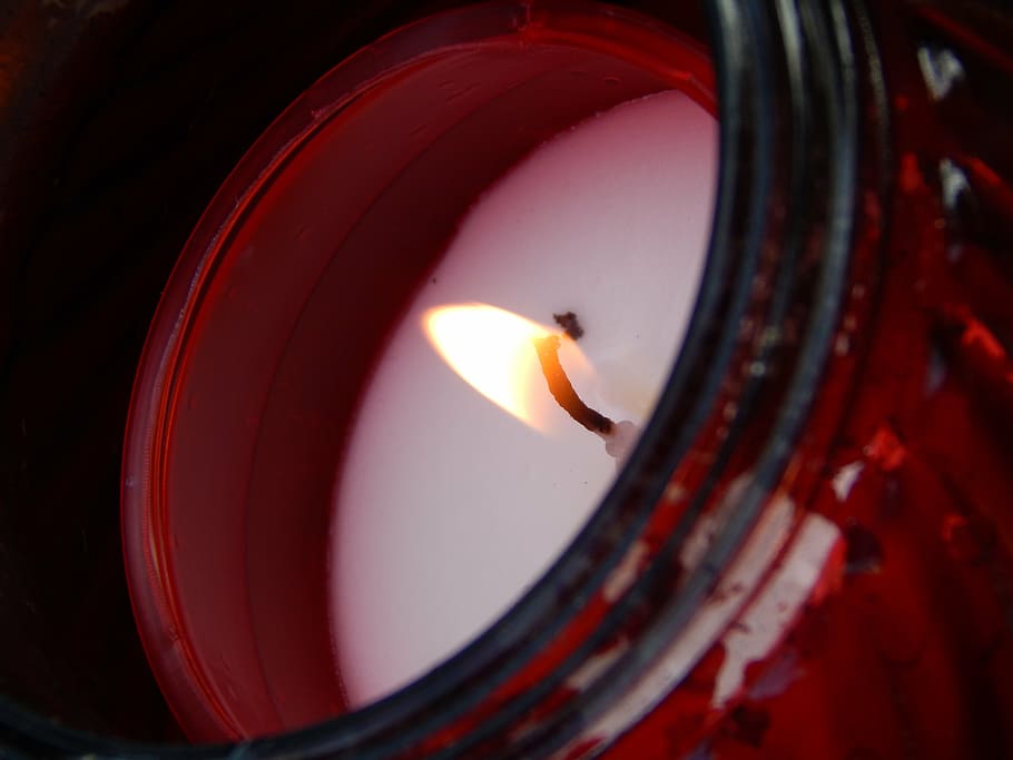candle, fire, flame, red, close-up, burning, no people, heat - temperature HD wallpaper