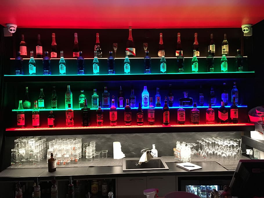 Drink, Bottle, Color, indoors, shelf, bar - drink establishment HD wallpaper