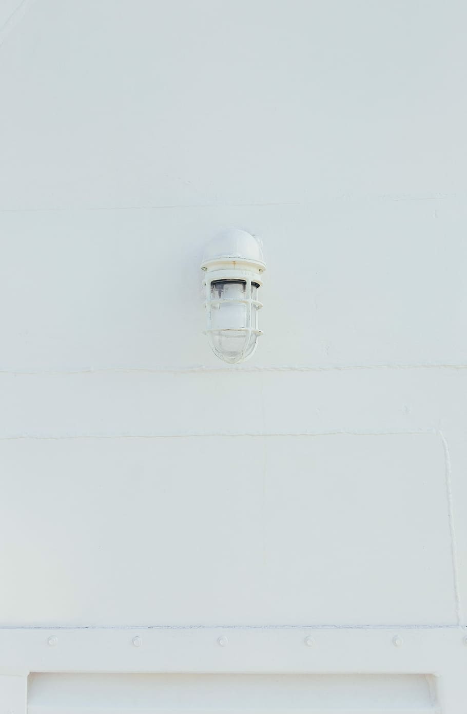 white lamp mounted on wall, white ceiling light, bulb, ship, boat HD wallpaper