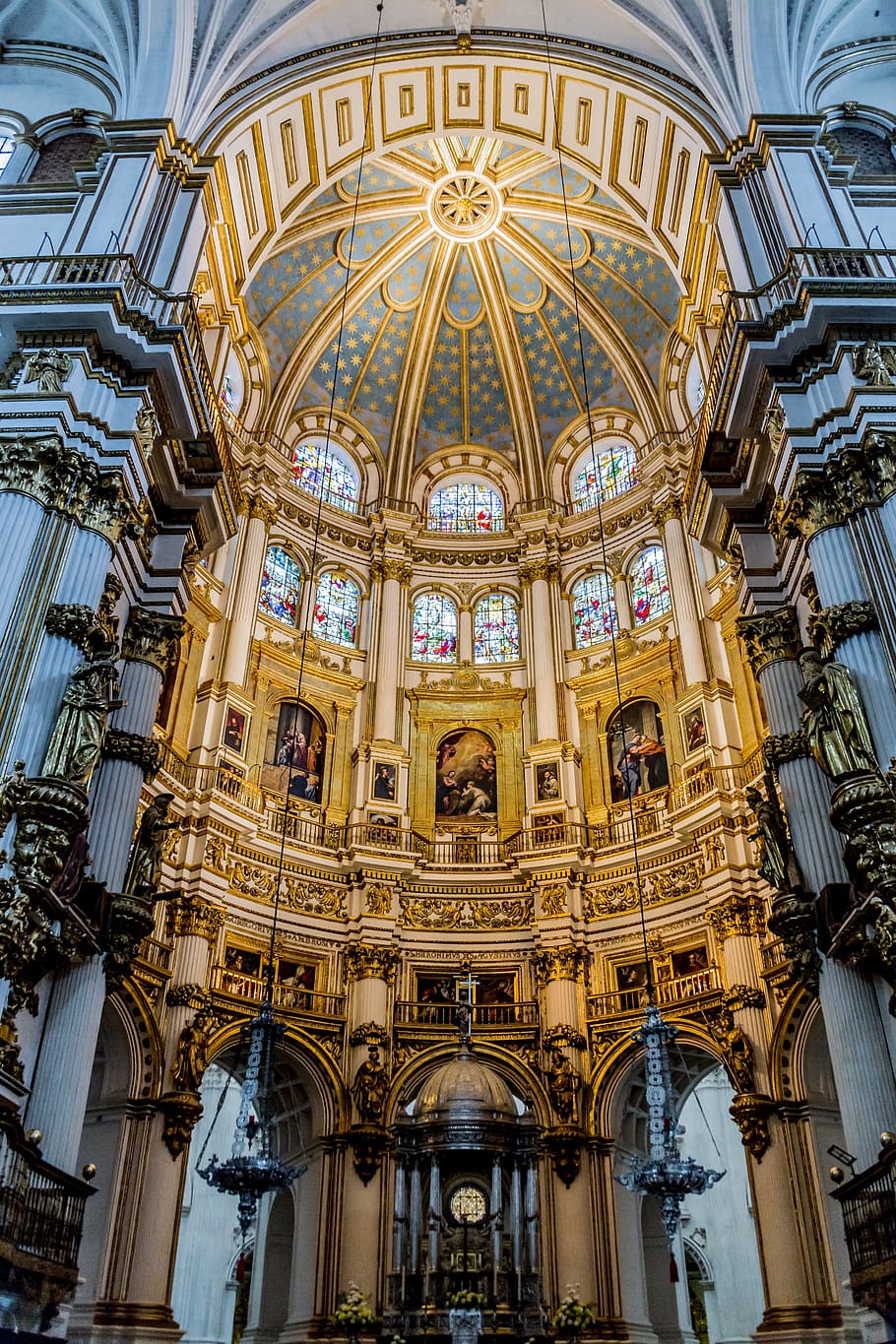 cathedral, granada, architecture, catholics, monuments, christianity HD wallpaper