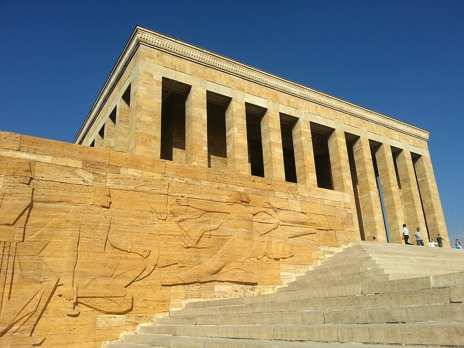 Atatürk, Mausoleum, Relief, Wall, wall relief, stairs, ankara, HD wallpaper