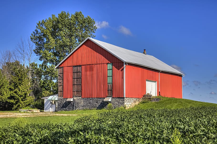 barn, rustic, barns, ohio, digital art, rural, scenic, country, HD wallpaper