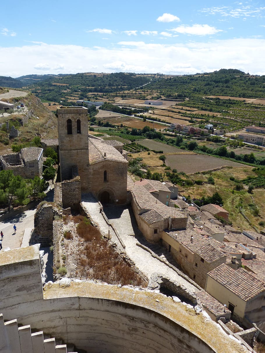 church, medieval, romanesque, guimerà, architecture, catalunya, HD wallpaper