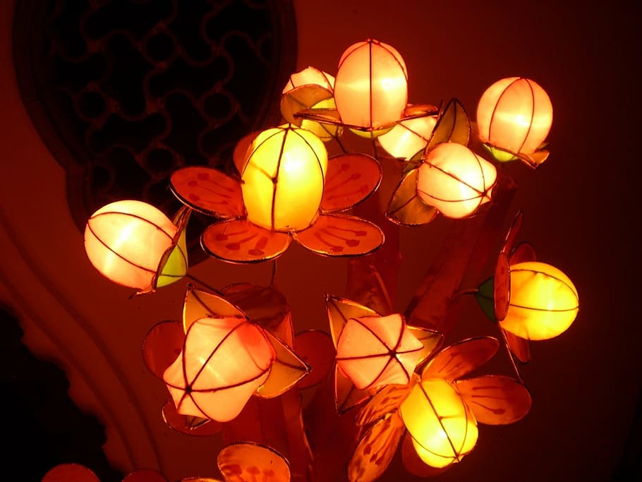 lantern, lanterns, light, bright, shining, shine, china, flower HD wallpaper