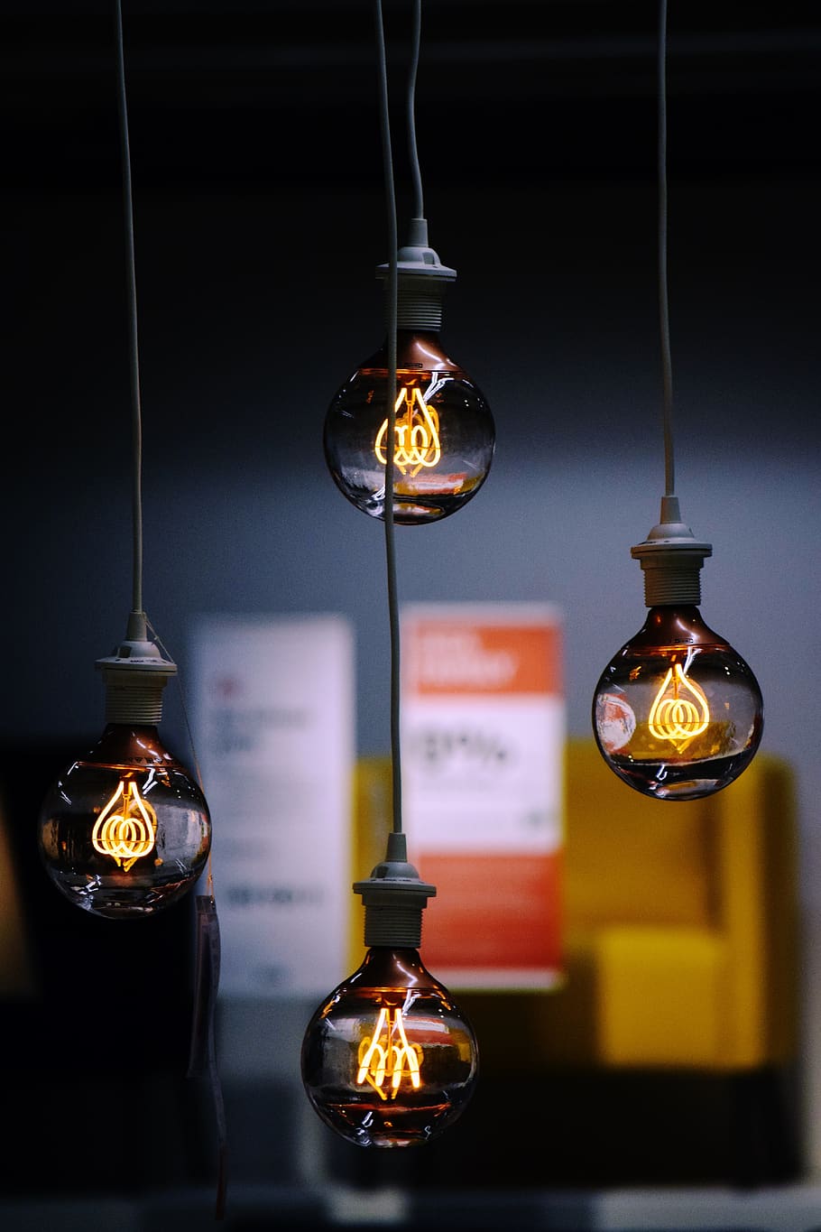 lights, burning, lamp, hanging, illuminated, lighting equipment HD wallpaper