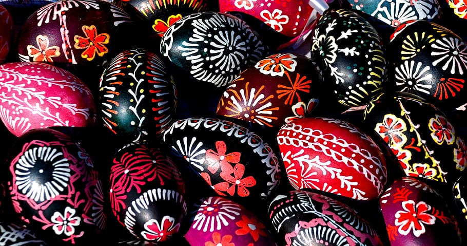 flowered, luminous, easter, pattern, full frame, backgrounds HD wallpaper