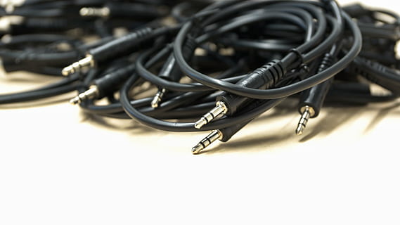 black Audio jack cables, plug, wire, technology, equipment HD wallpaper