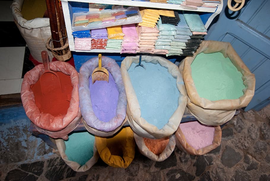 spices, colors, morocco, multi colored, choice, variation, market HD wallpaper