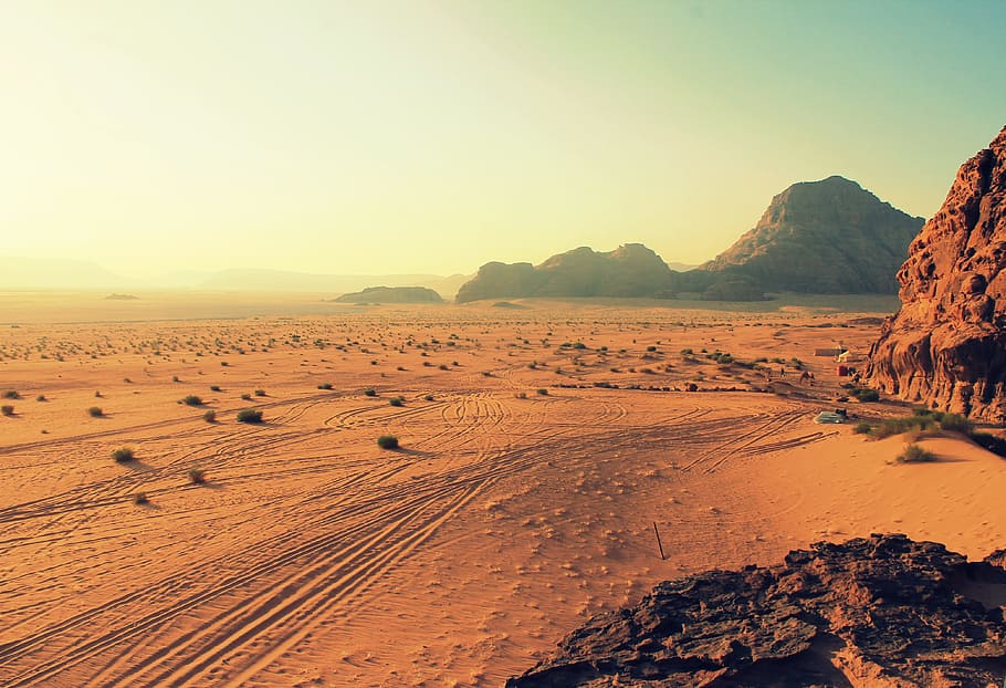 Brown Field during Daytime, barren, daylight, desert, dry, evening, HD wallpaper