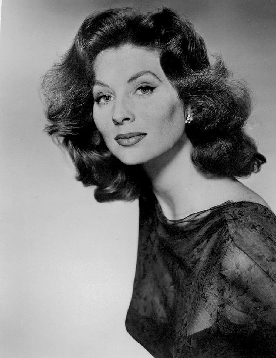 grayscale photo of woman in laced top, suzy parker, actress, entertainment, HD wallpaper