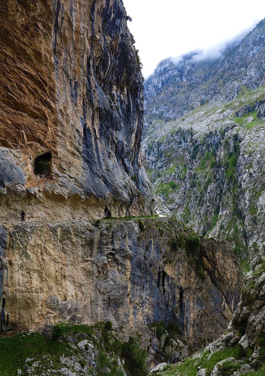 trail, mountains, gorge, canyon, landscape, wilderness, scenery HD wallpaper