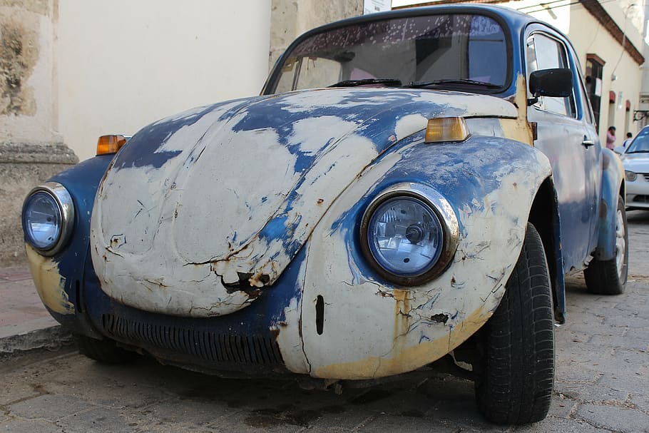 beetle, auto, vw beetle, oldtimer, volkswagen, rusted, car HD wallpaper
