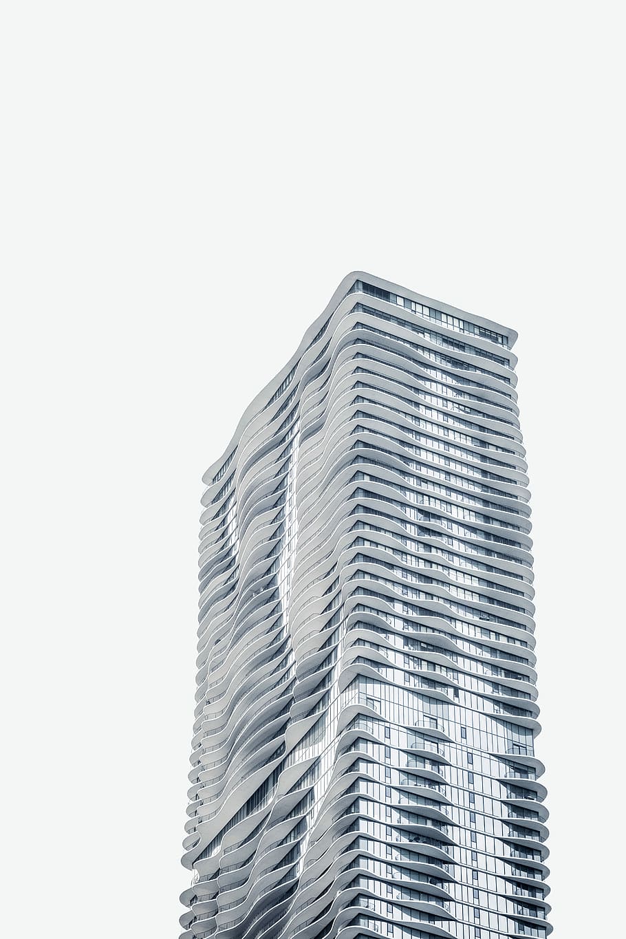 high-rise building, crystal building, sky, architecture, modern design