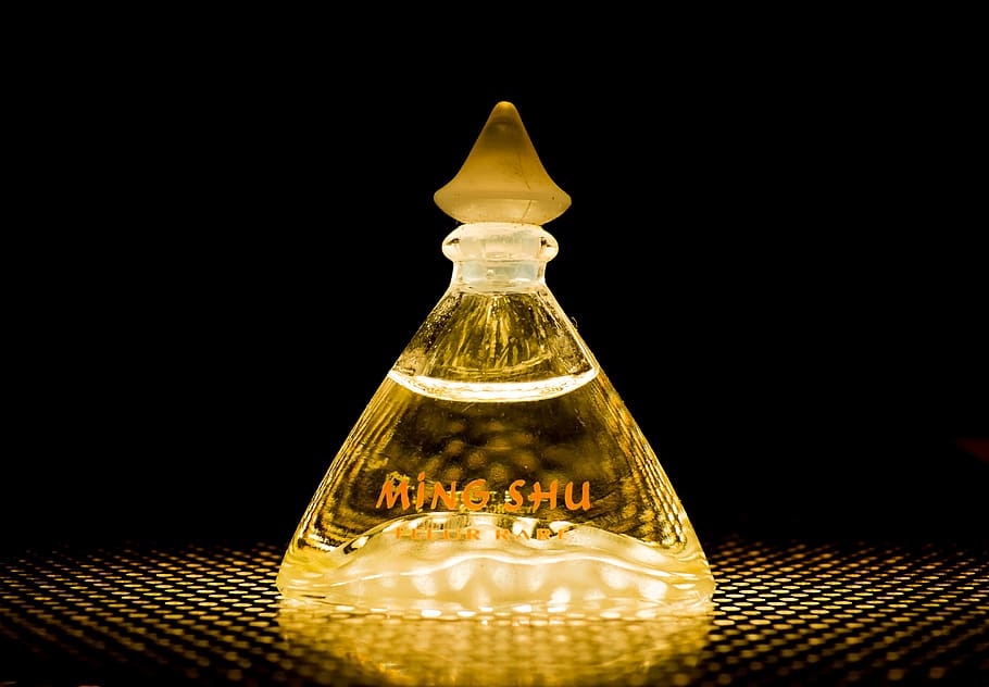 cologne, small bottle, light from below, lighting equipment HD wallpaper
