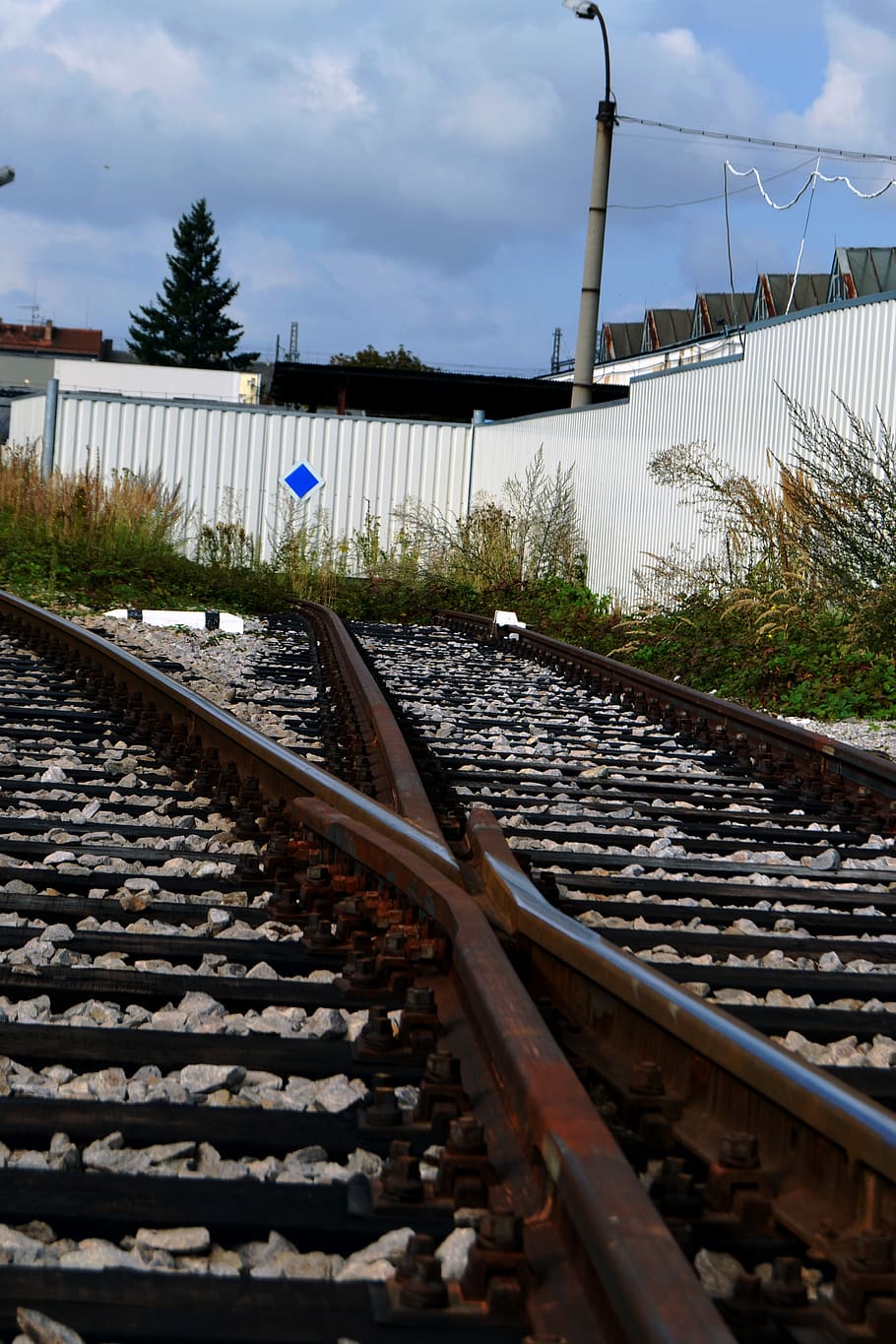 track, heaven, grass, rail transportation, railroad track, sky HD wallpaper