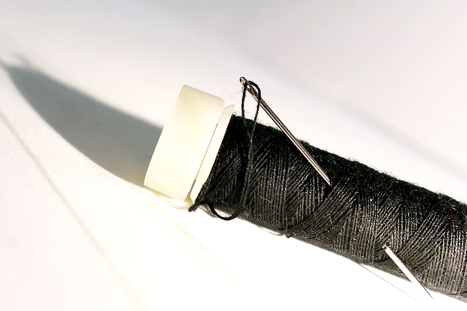 needle, thread, yarn, sew, sewing thread, tailoring, bobbin HD wallpaper