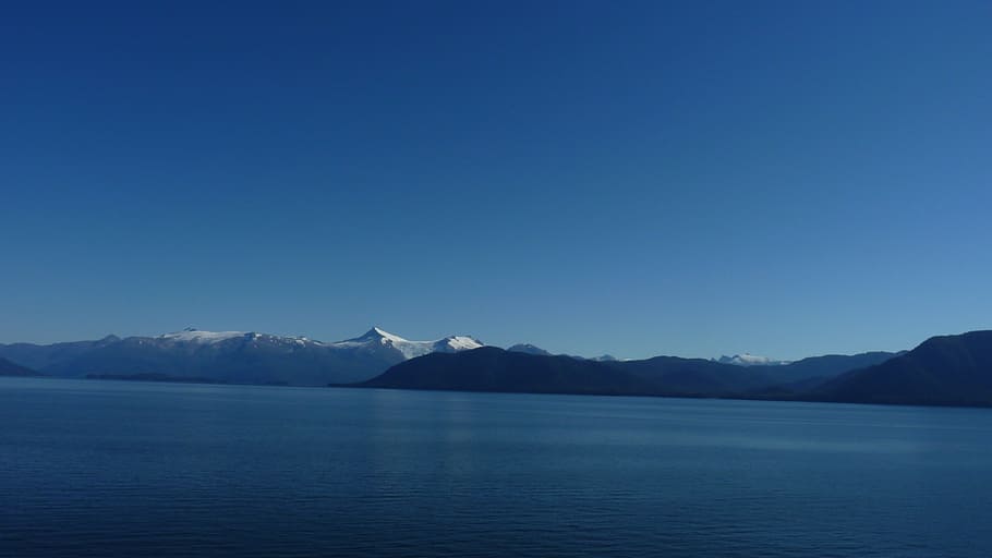 body of water across white mountain, cruise, alaska, usa, sea, HD wallpaper