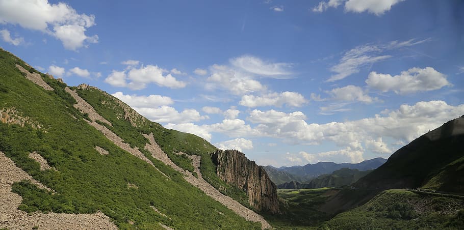 cloud, mountain, the scenery, badaling, nature, landscape, outdoors HD wallpaper