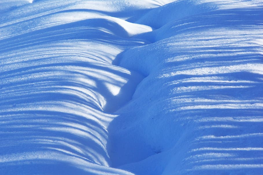 Snow, Light, Shadow, Color, light and shadow, backgrounds, blue HD wallpaper