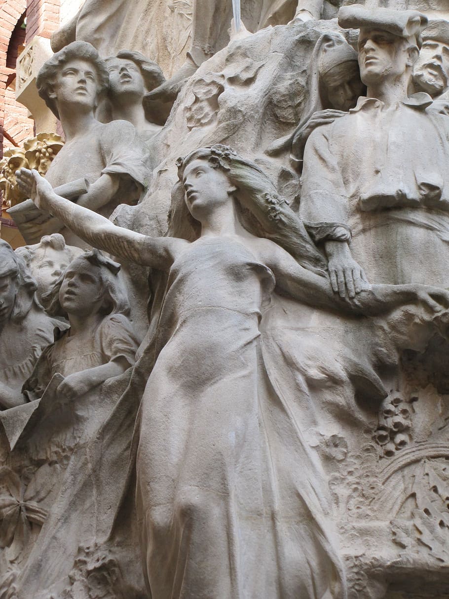 barcelona, spain, architecture, statue, sculpture, famous Place HD wallpaper