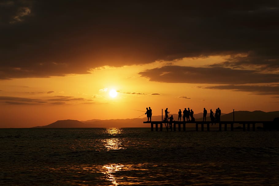 sunset, solar, light, nature, landscape, cloud, peace, marine HD wallpaper