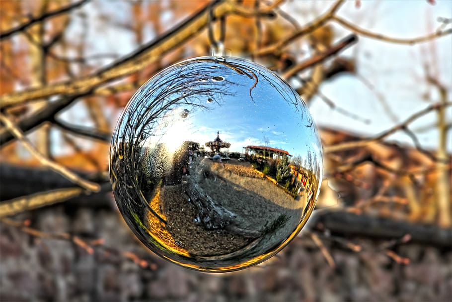 decorations, christmas, ball, sphere, focus on foreground, close-up HD wallpaper